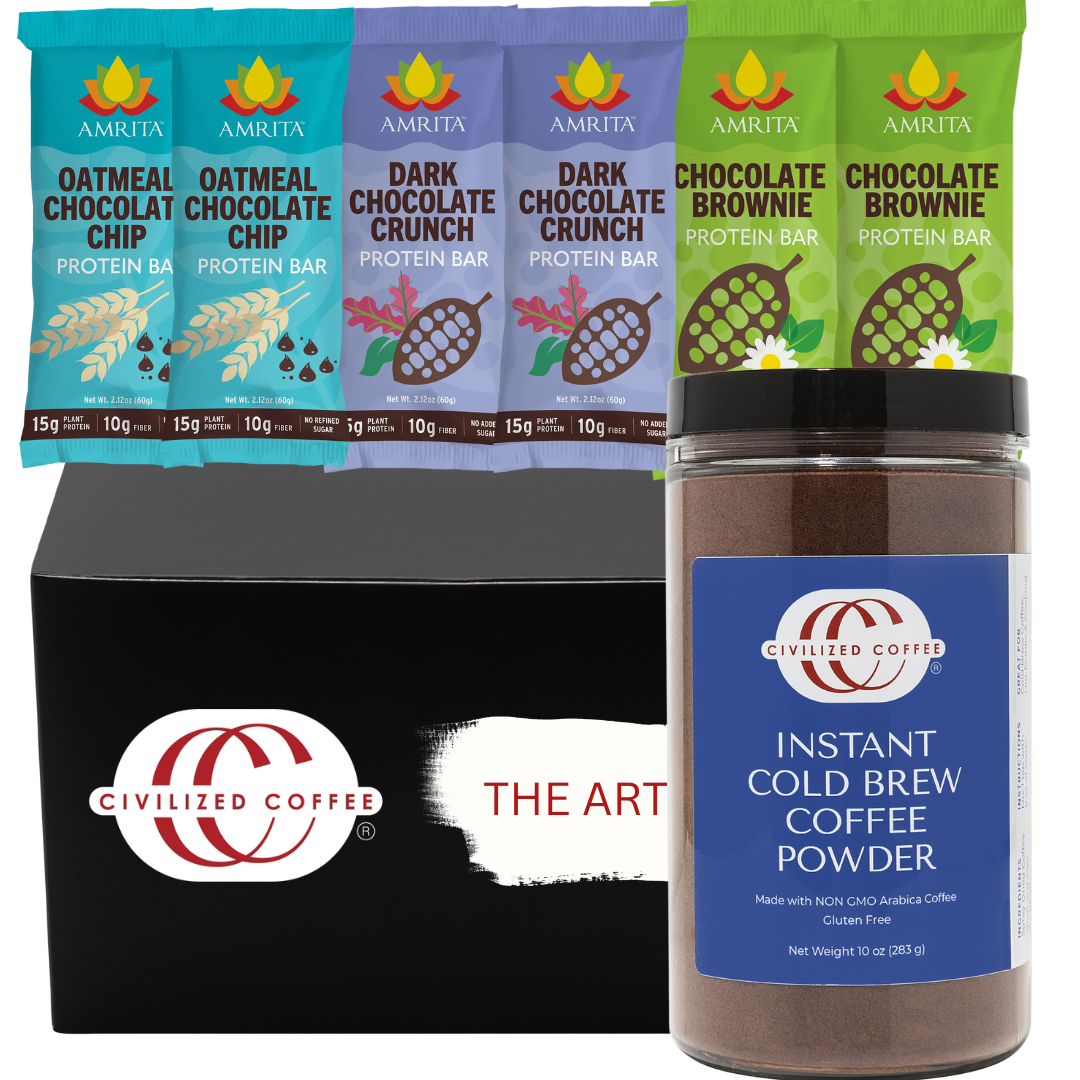 Coffee + Protein Gift Box — Instant Cold Brew & 6 Amrita Protein Bars (Collab)