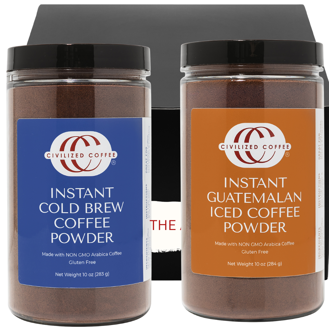 Instant Cold Coffee Duo Gift Box — Instant Cold Brew & Instant Iced Coffee (2- 10 jars)