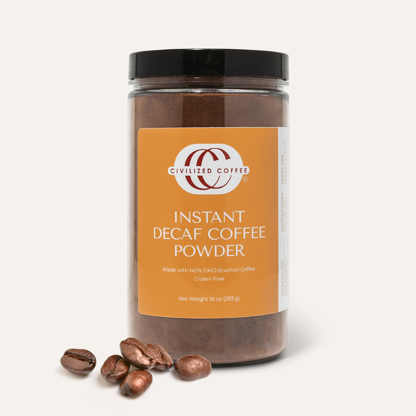 Instant Decaf Coffee Powder (Brazilian) | Civilized Coffee