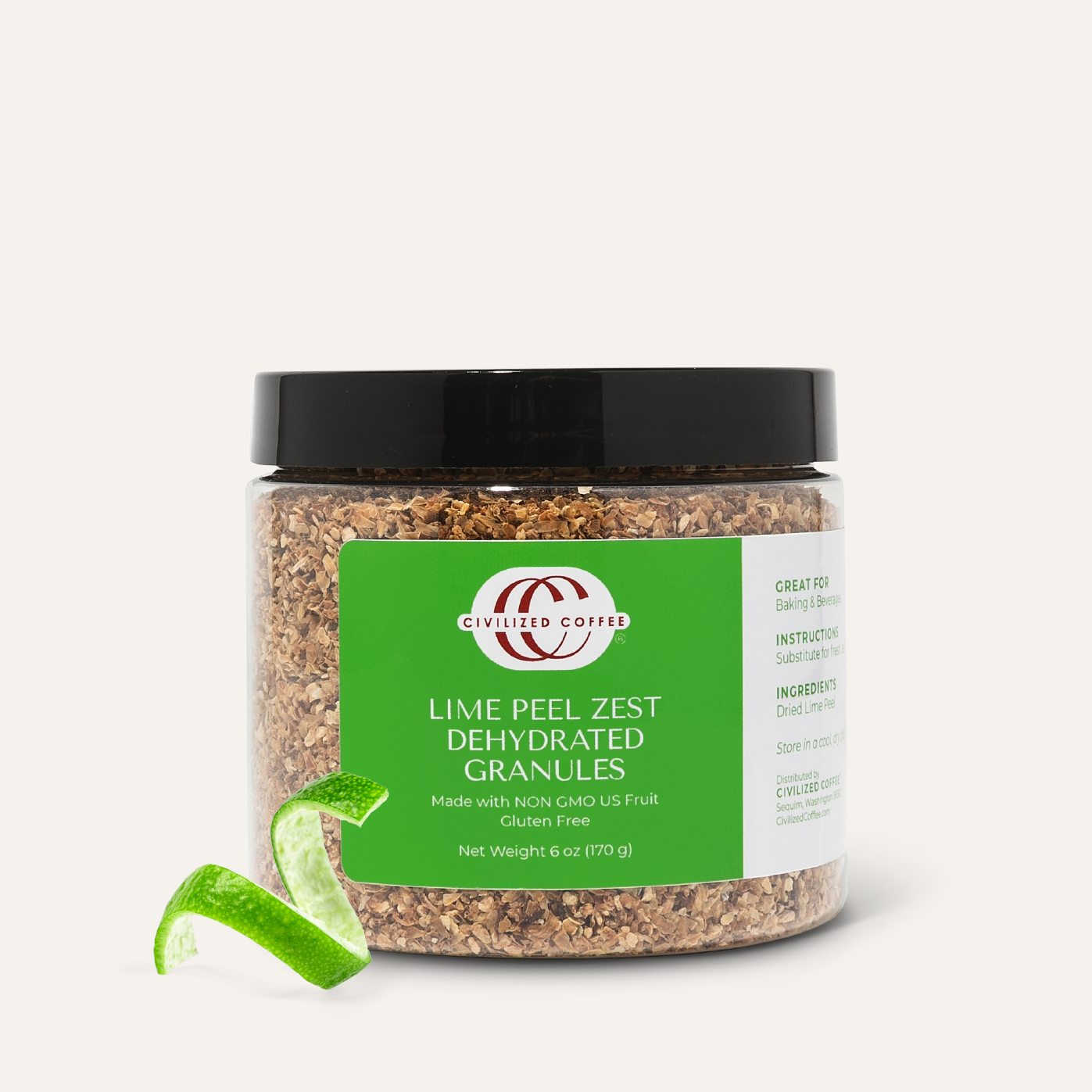 Dried Lime Peel Zest (6 oz)