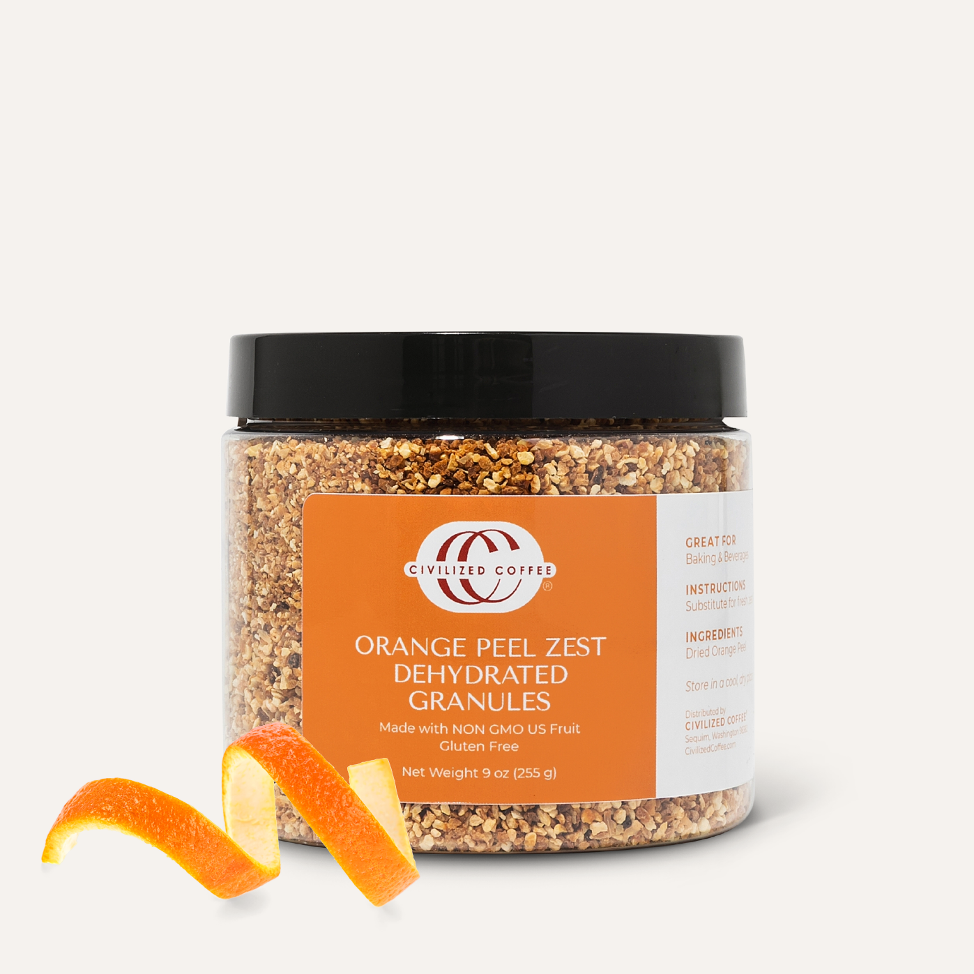 Dried Orange Peel Zest (9oz)
