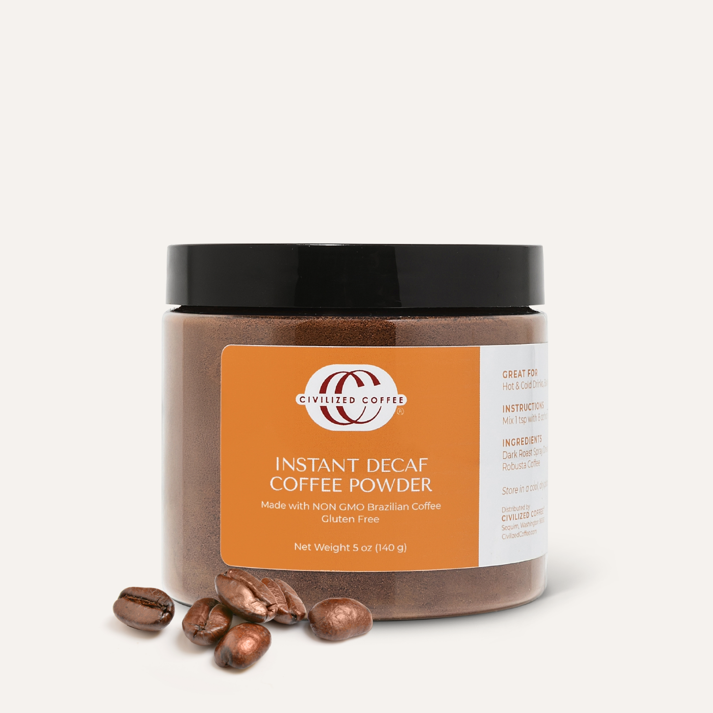 Instant Decaf Coffee Powder