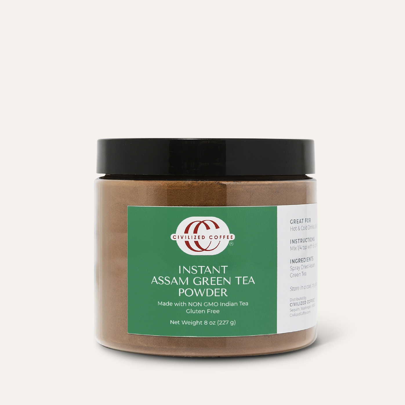 Instant Green Tea Powder Assam (8 oz)